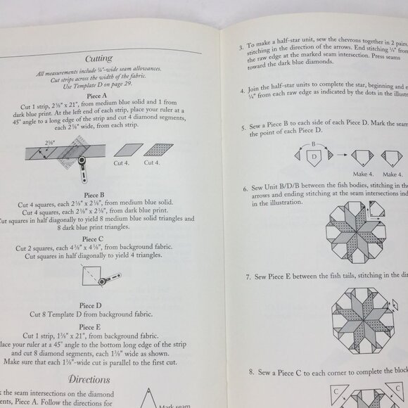 Vintage 1993 Samplings From The Sea Sampler Series Rosemary Makhan Quilting Book - Picture 6 of 11